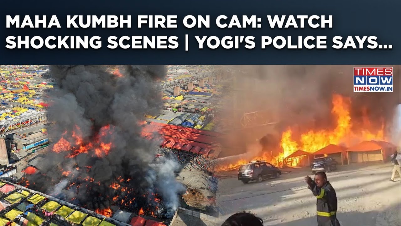 Maha Kumbh Fire On Cam: Cylinder Blast Sparks Prayagraj Blaze| Watch What CM Yogi Ordered Police