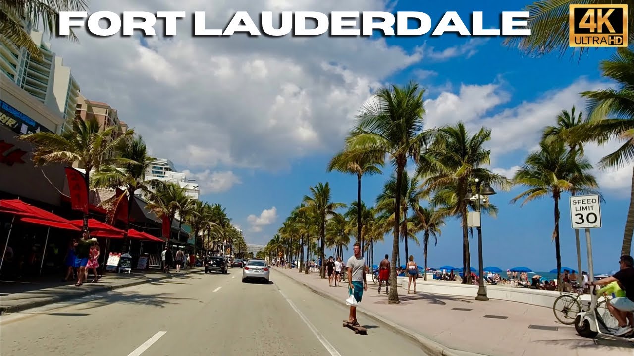 Driving Las Olas Beach Ft Lauderdale 4K