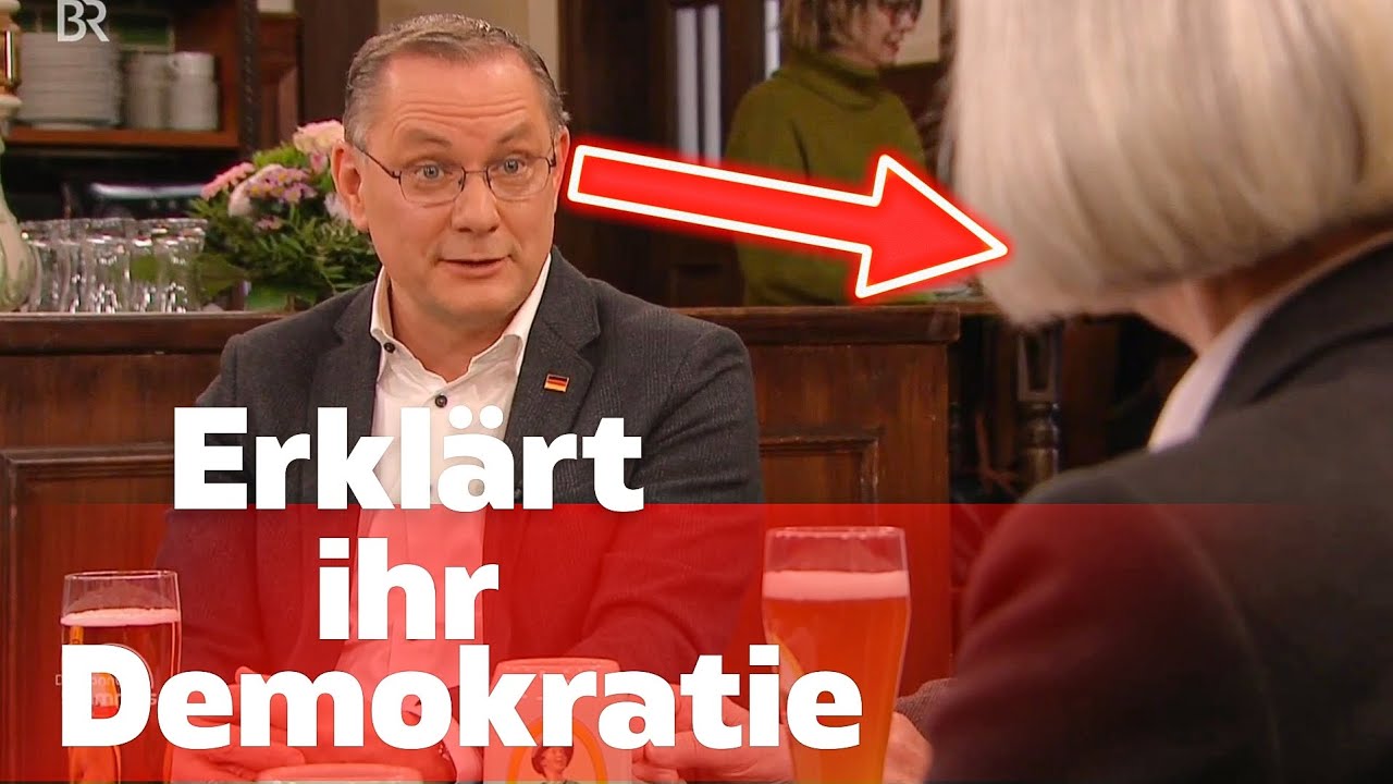 Der BR Tisch wackelt! Tino Chrupalla erklärt den Gästen Demokratie. 