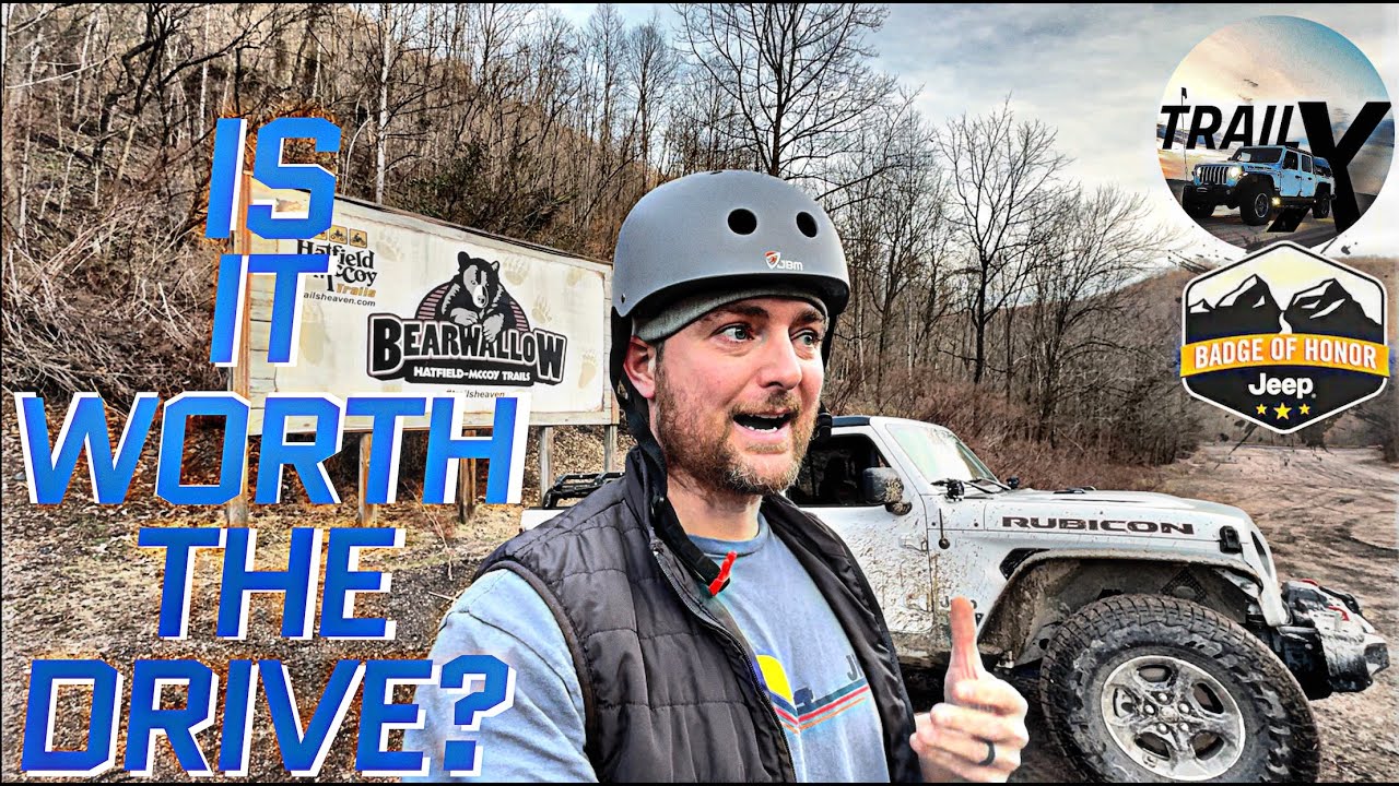 Jeep Gladiator соревнуется с BEARWALLOW Jeep Badge of Honor Trail в системе трасс Hatfield McCoy!