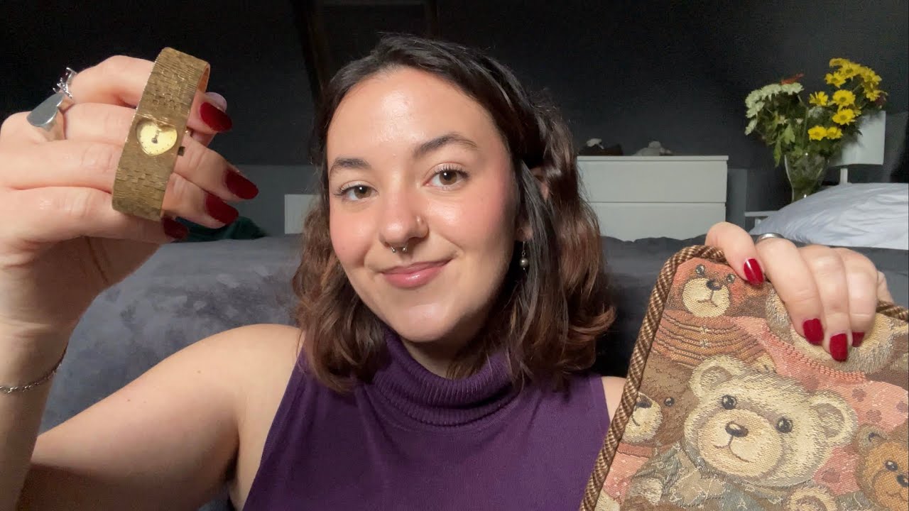 ASMR charity shop thrift haul 🧸 (vintage clothing, jewellery, and decor pieces)