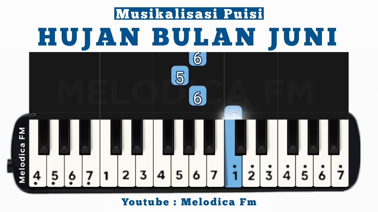 Musikalisasi Puisi Hujan Bulan Juni | Easy Pianika Tutorial