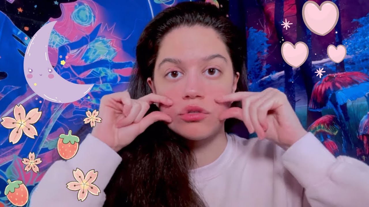 asmr • nasolabial folds massage (removing smile lines)