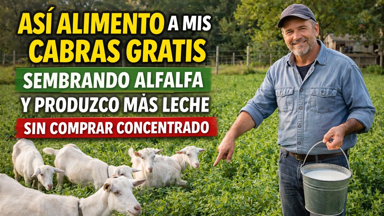 Así alimento a mis cabras lecheras GRATIS sembrando alfalfa y produzco más leche