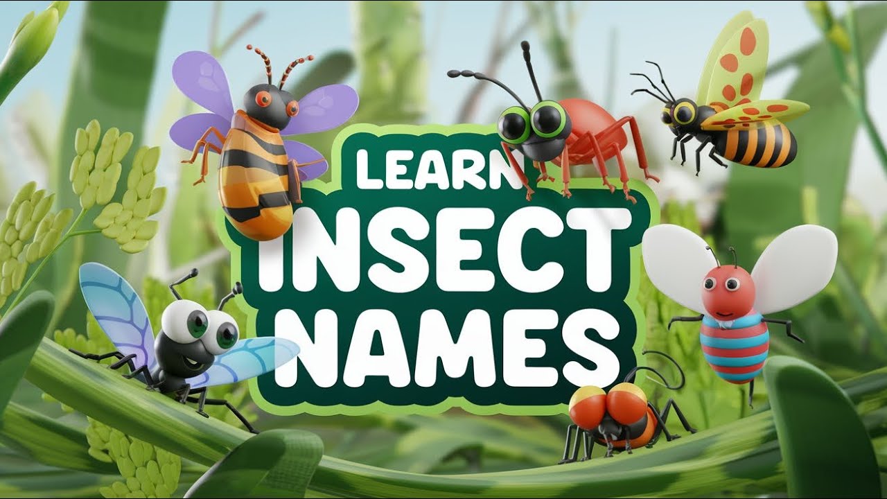 İngilizce Öğren -Böcek İsimleri İngilizce Türkçe| Learn Insect Names for Kids| Eğitici Video