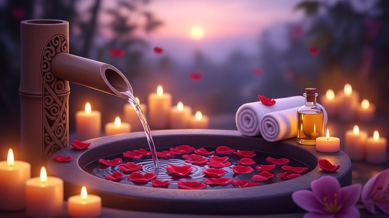 Spa Piano Music 🌿 Relaxation Piano Music & Water Sounds for Stress Relief Peaceful Calming Sleep