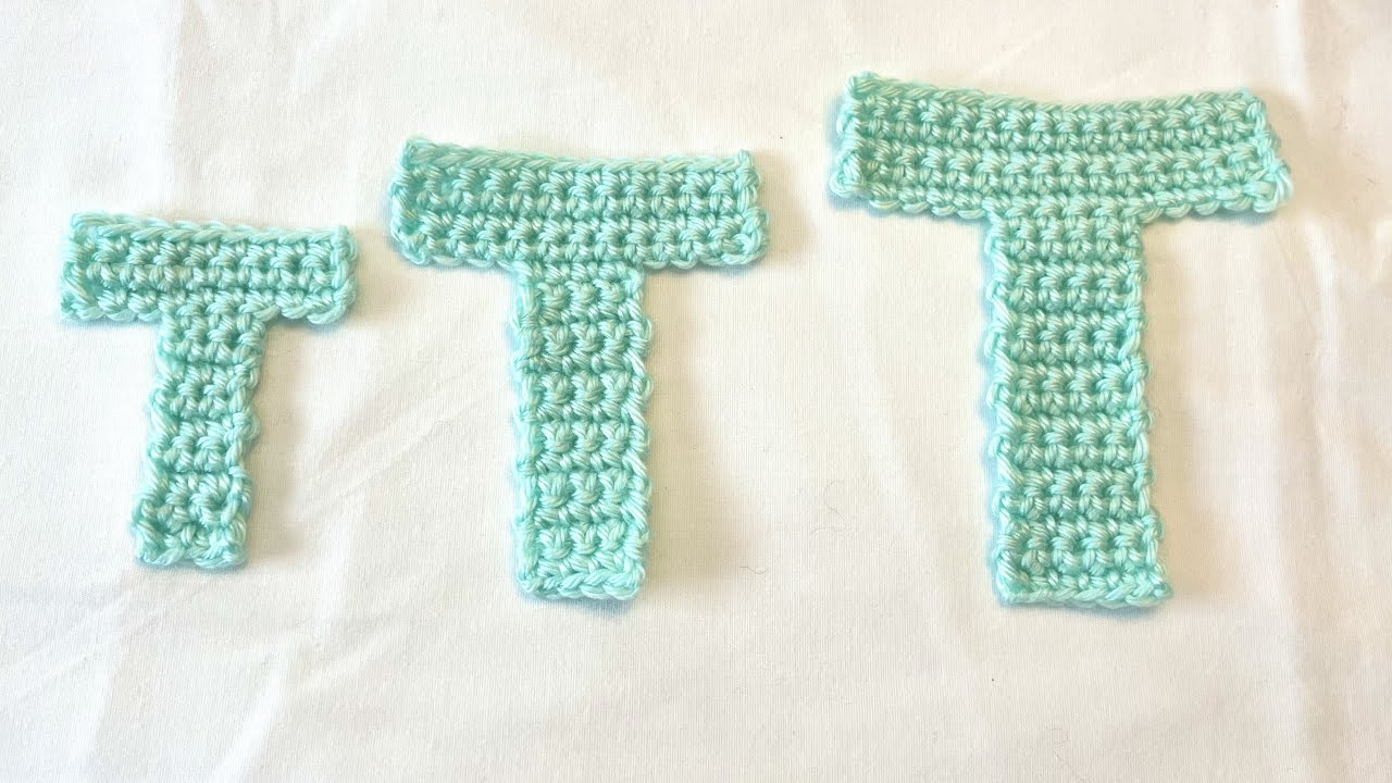 Crochet Letter T  - Applique/ Christmas Monogram Ornament