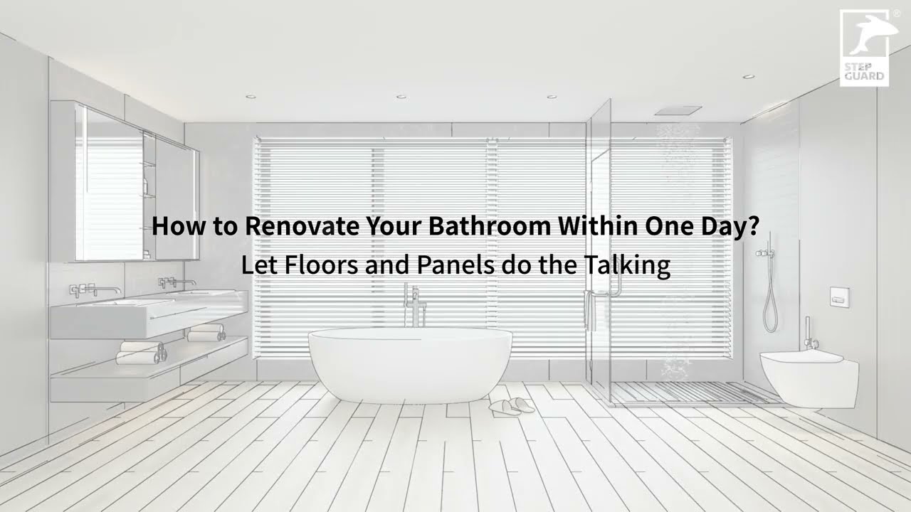 Grout Free Bathroom Shower Wall Panel and Waterproof SPC Flooring - STEP GUARD Floors & Walls