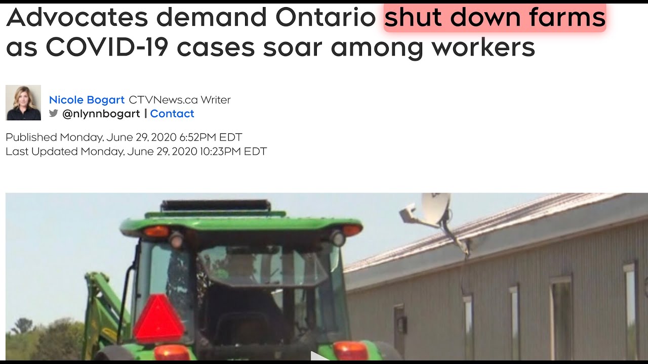 Ontario Advocates demand SHUT DOWN FARMS as COVID-19 cases soar among workers
