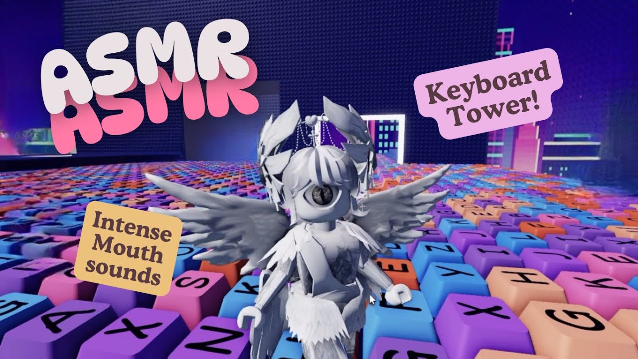 ASMR ♡ Roblox Keyboard Tower +  Mouth Sounds & Whispers for Sleep ♡