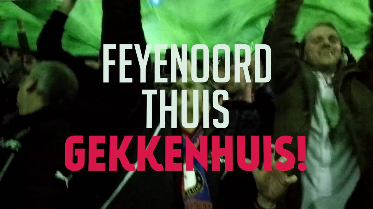 Beker Feyenoord - Ajax 1-0 sfeer gele zijde gekkenhuis (28-10-2015)