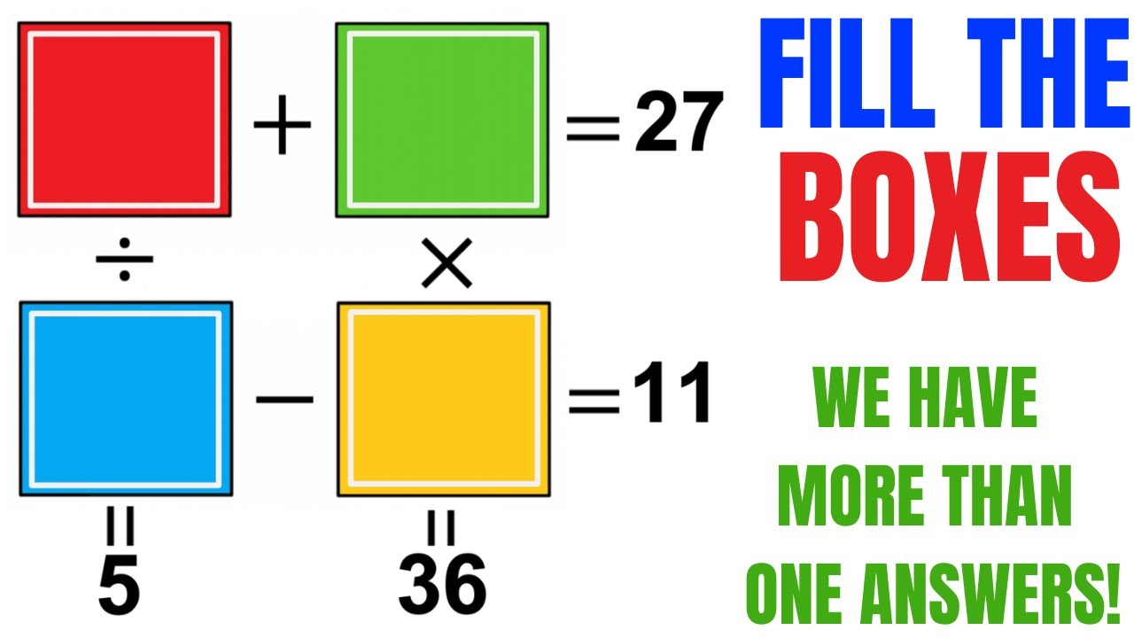 Узнайте, как заполнить ячейки правильными значениями | Забавная головоломка | Подготовка к матема...
