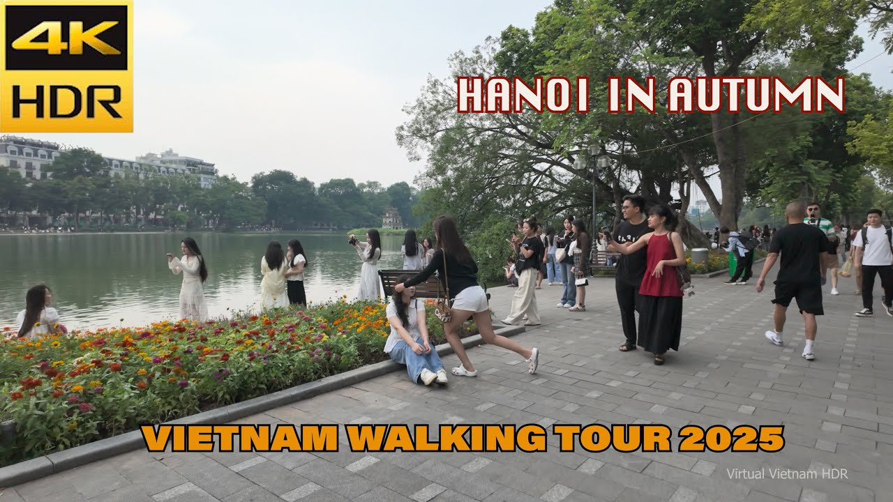 4K HDR | Hanoi Vietnam Walking Tour 2025 - From Trang Tien Plaza, Hoan Kiem Lake To Dong Xuan Market