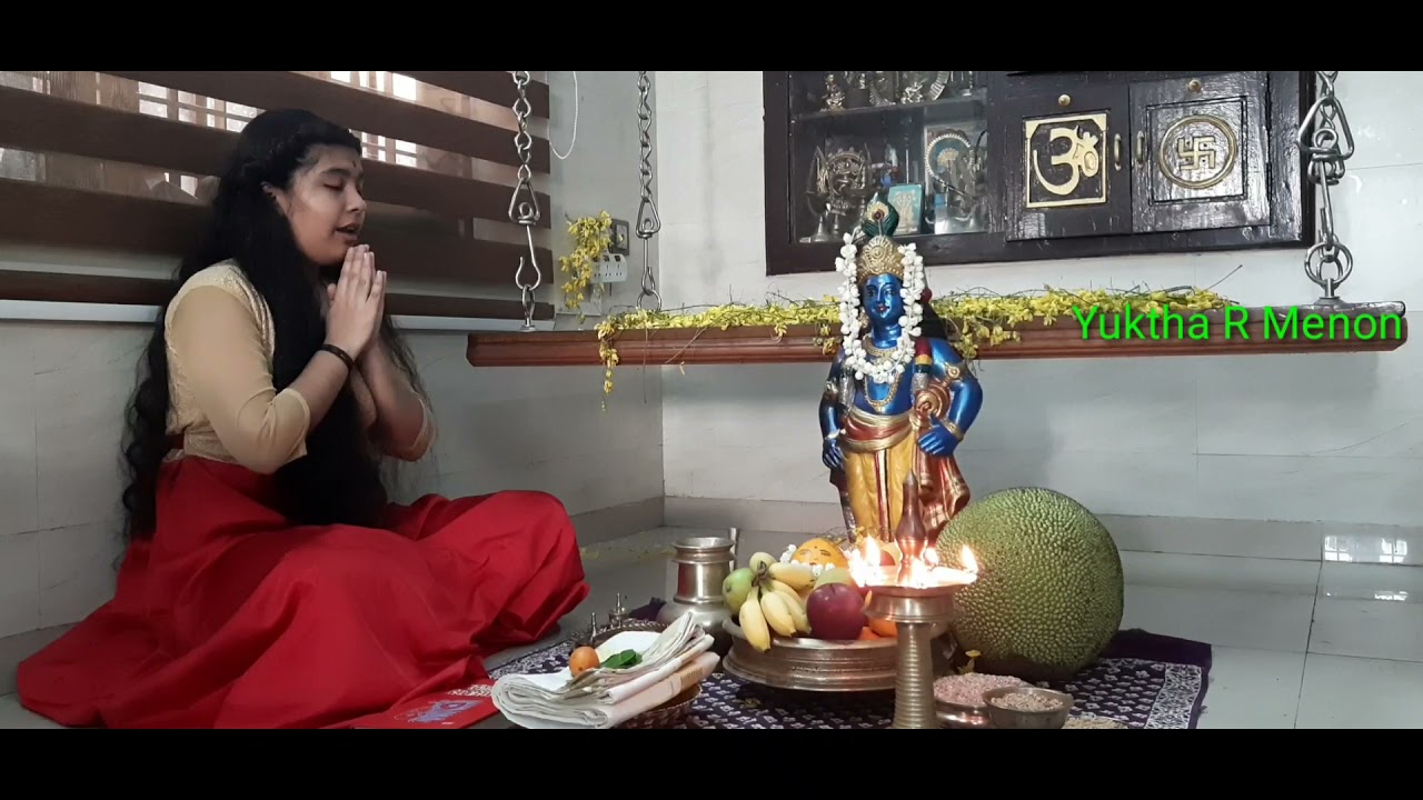 #Shorts/Mouliyil Mayilpeeli Charthi/മൗലിയിൽ മയിൽപ്പീലി ചാർത്തി/Yuktha R Menon/AUM/P Sreelatha/B R M