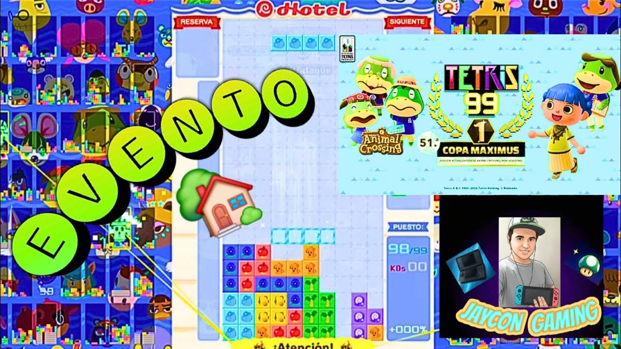 TETRIS 99 🧩- EVENTO 51: Animal Crossing: New Horizons. UN TETRIS MUY COLORIDO. 