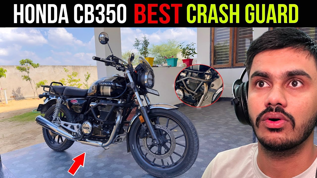 HONDA HINESS CB350 NEW CRASH GUARD 🔥 | BEST CRASH GUARD FOR BIKE ! BHAHUK VLOGS