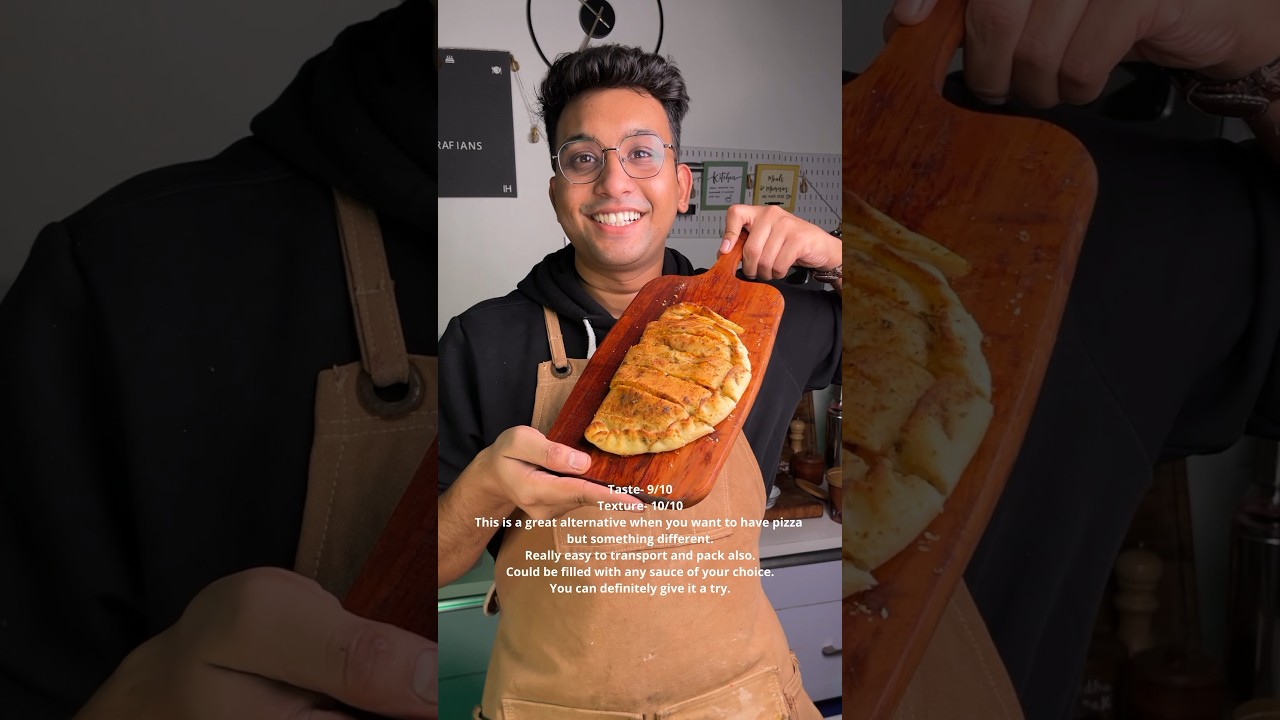 Stuffed Pizza | Calzone Recipe ❤️  | #shorts