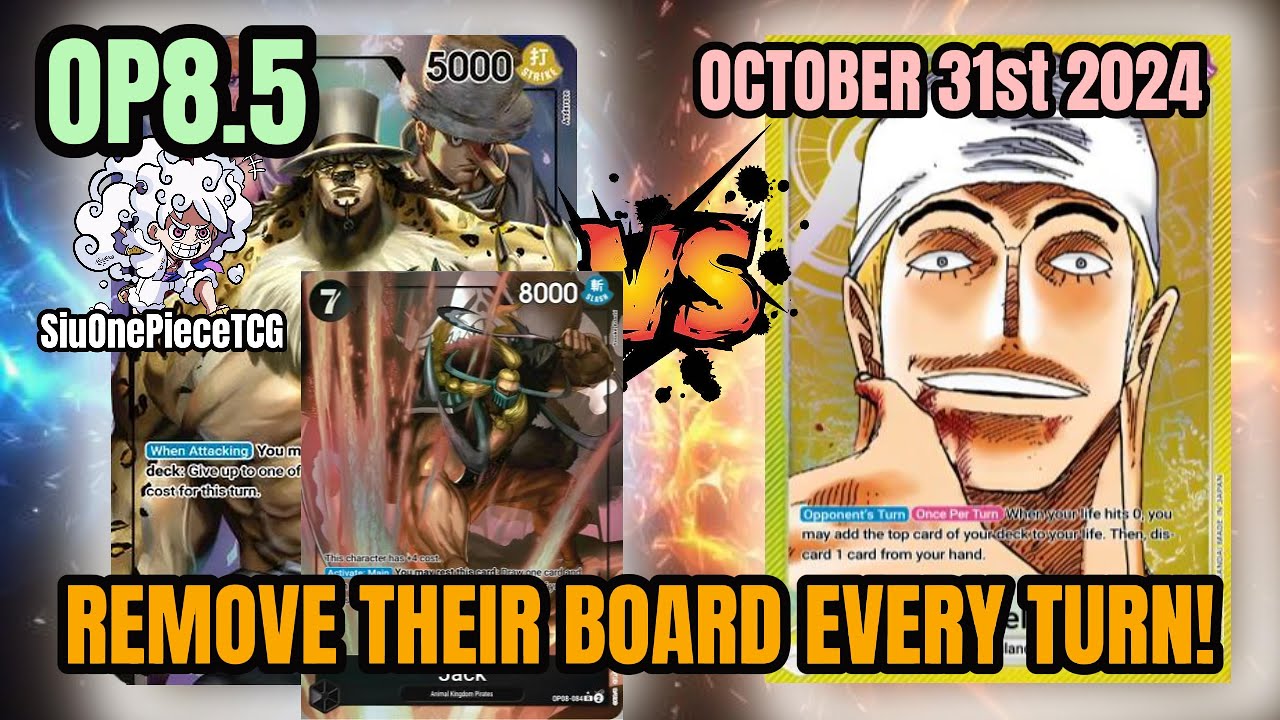 JUST REMOVE THEIR BOARD EVERY TURN 😁 | OP8.5 ⚫ Rob Lucci VS. 🟡 Enel One Piece Trading Card Game TCG