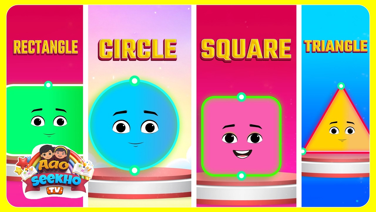 Learn Shapes for Kids | Circle, Square, Triangle,  Rectangle | Educational Video for Kids