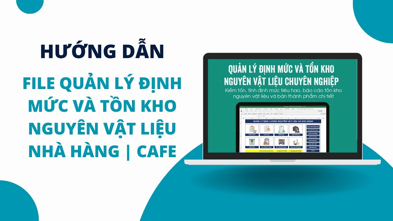 File Quản Lý Tồn Kho Nguyên Vật Liệu Theo Định Mức Chuyên Nghiệp - Dành Cho Nhà Hàng Và Quán Cafe