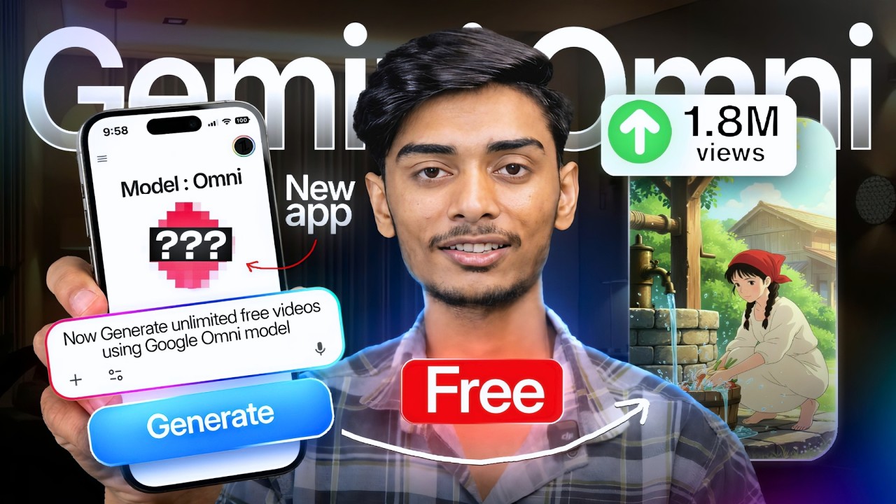This FREE AI Tool Creates UNLIMITED🤯 Videos using Google Omni , No Jio Sim