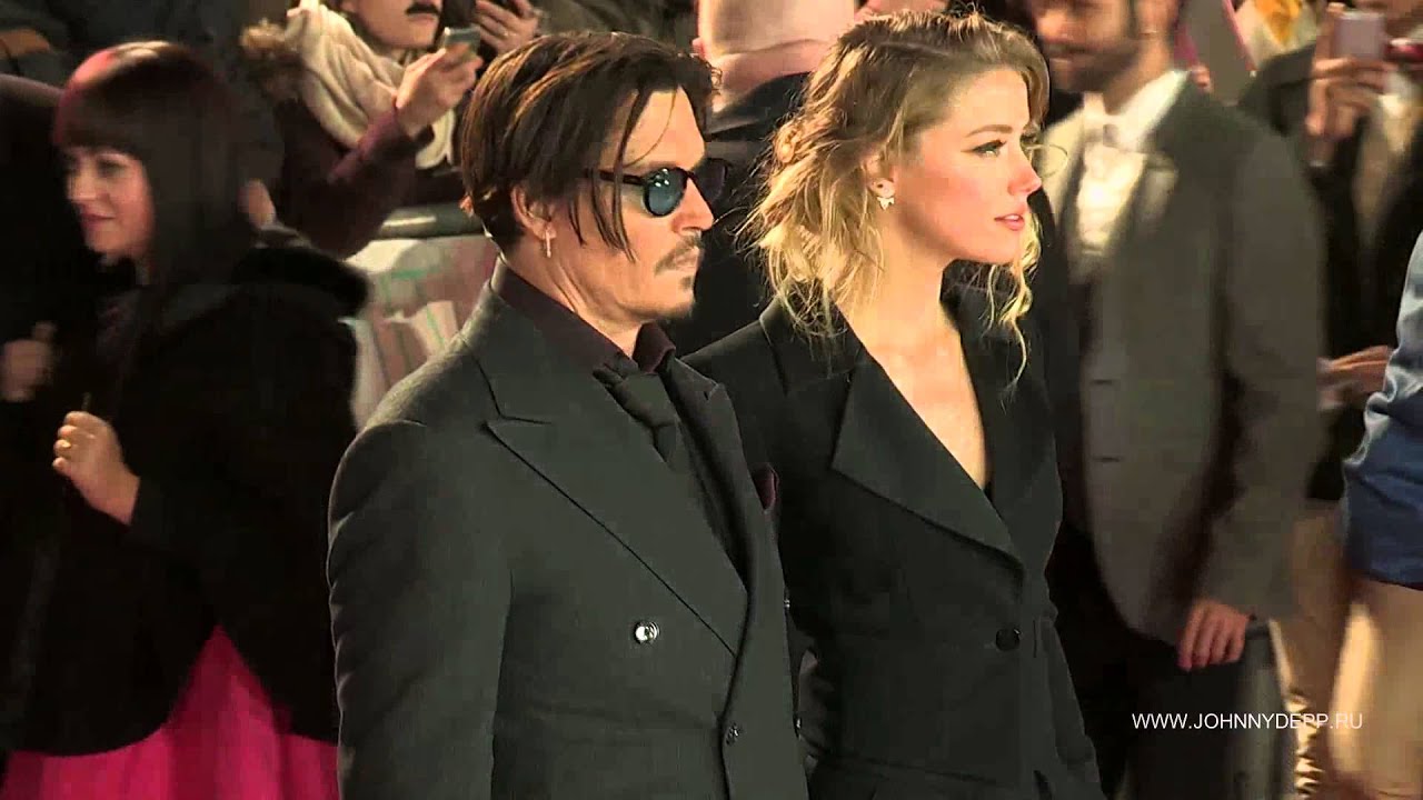 Johnny Depp and Amber Heard attend the UK premiere of Mortdecai at Empire Leicester Square, London