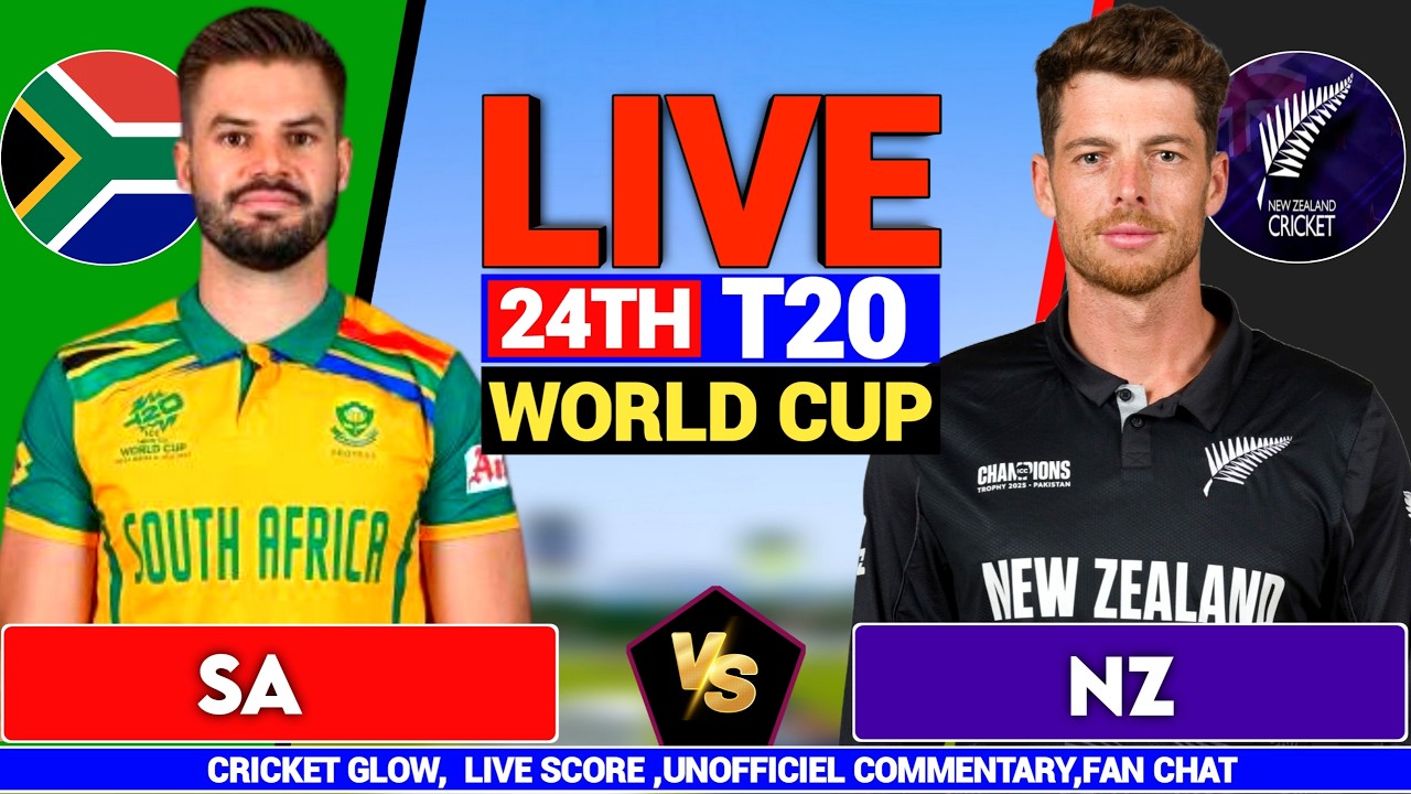 🔴Live: New Zealand vs South Africa, T20 World Cup Match 22 | NZ vs SA | live Score & Commentary