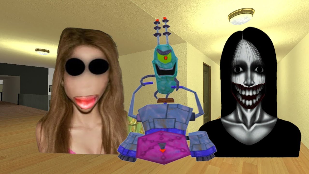 Kuchisake Onna, Plankton Aughh And Shakira Nightmare in The Hole Nextbot Gmod