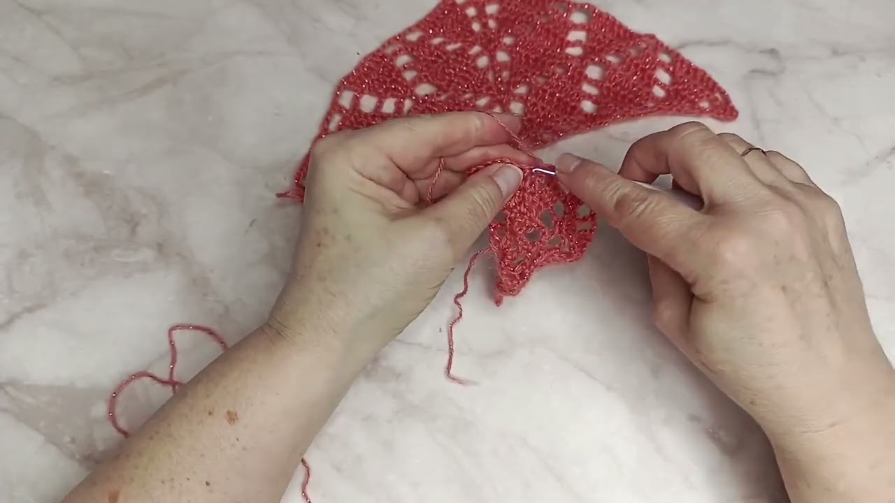 МК .Очень красивый и простой узор для шали и бактуса крючком 🧶🧶🧶.