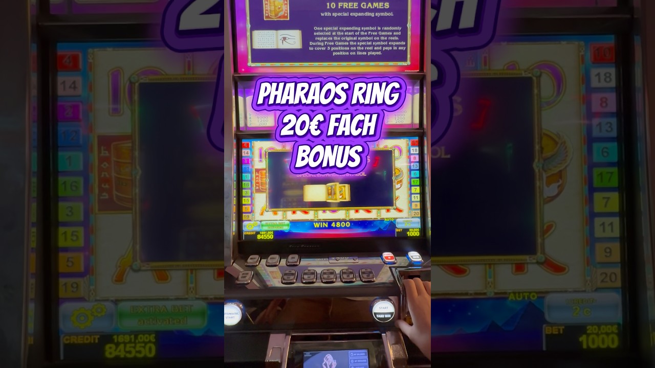20€ Fach Bonus bei Pharaos Ring! 