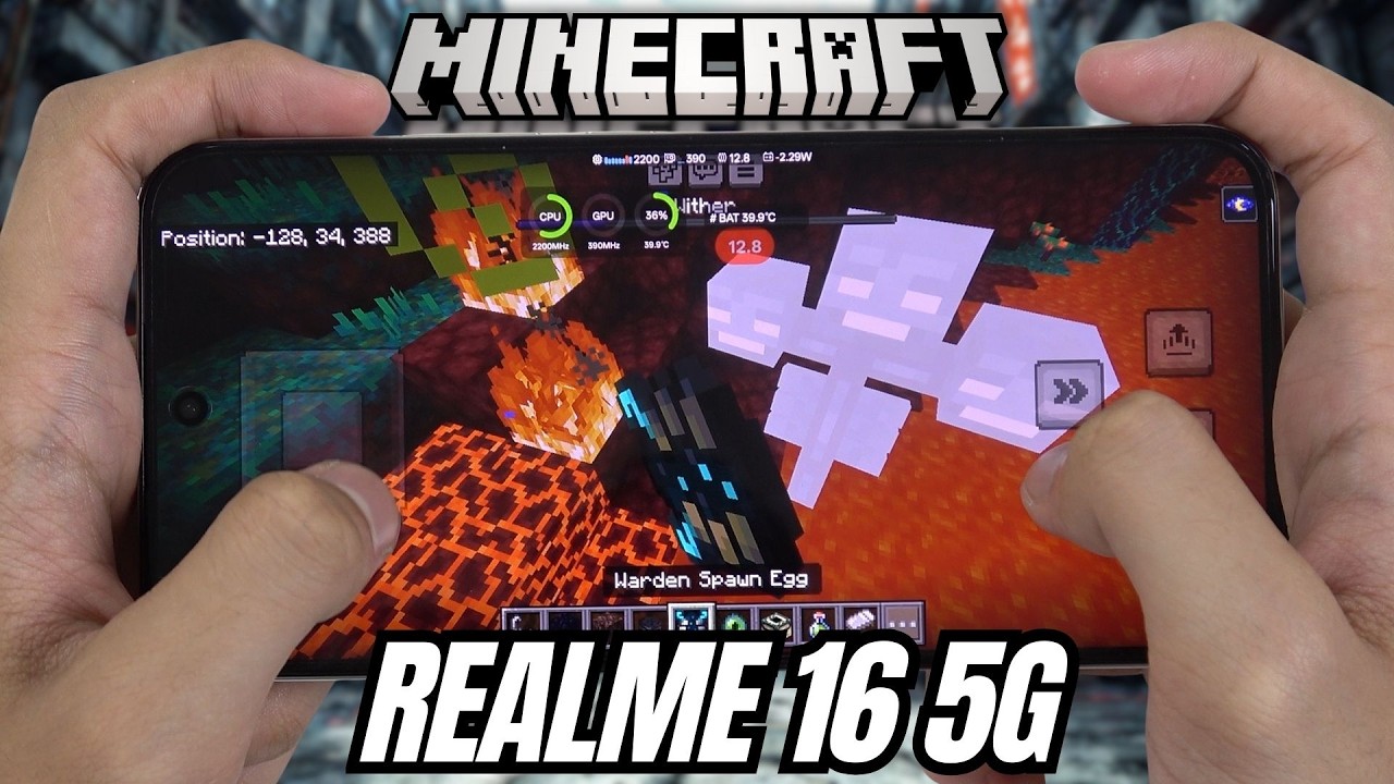 REALME 16 5G Test Game MINECRAFT | Dimensity 6400 Turbo