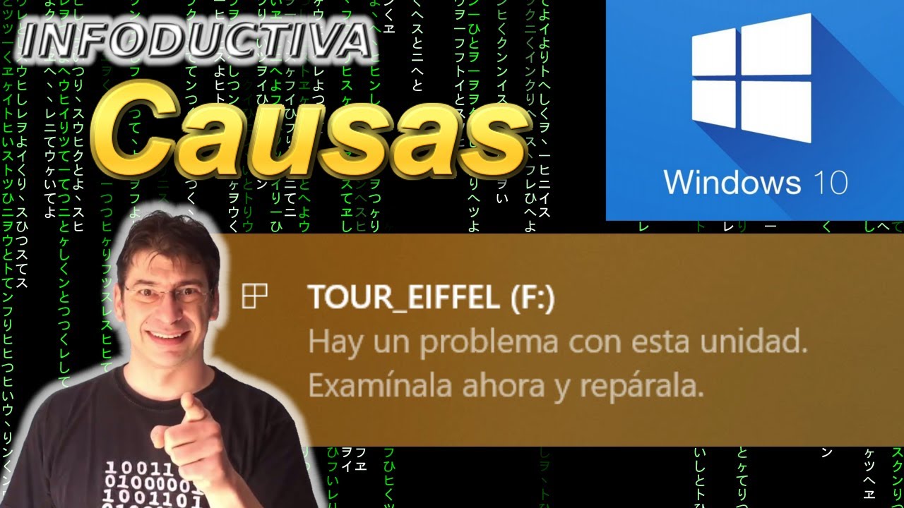 ✅ Hay un problema con esta unidad examinala ahora y reparala en Windows 10