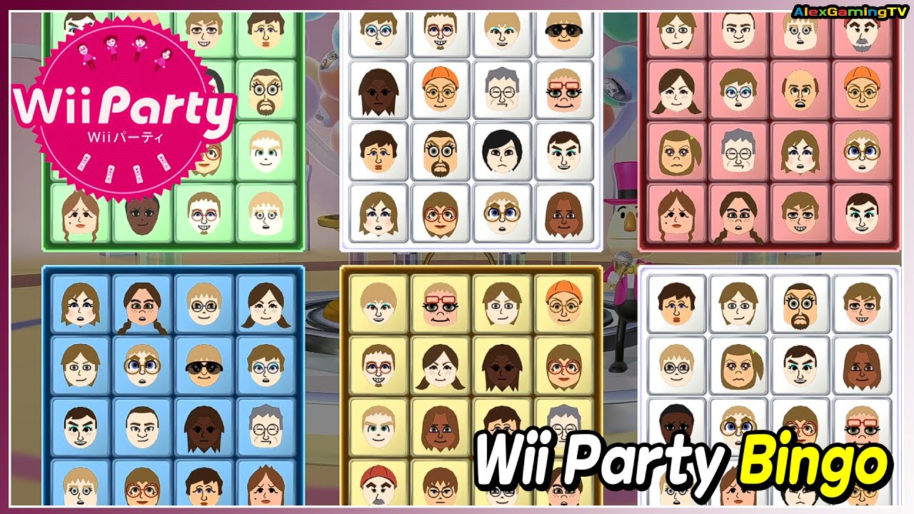 Wii Party - Bingo (Master com) Player Jihey vs Pierre vs Stephanie vs Steph | AlexGamingTV
