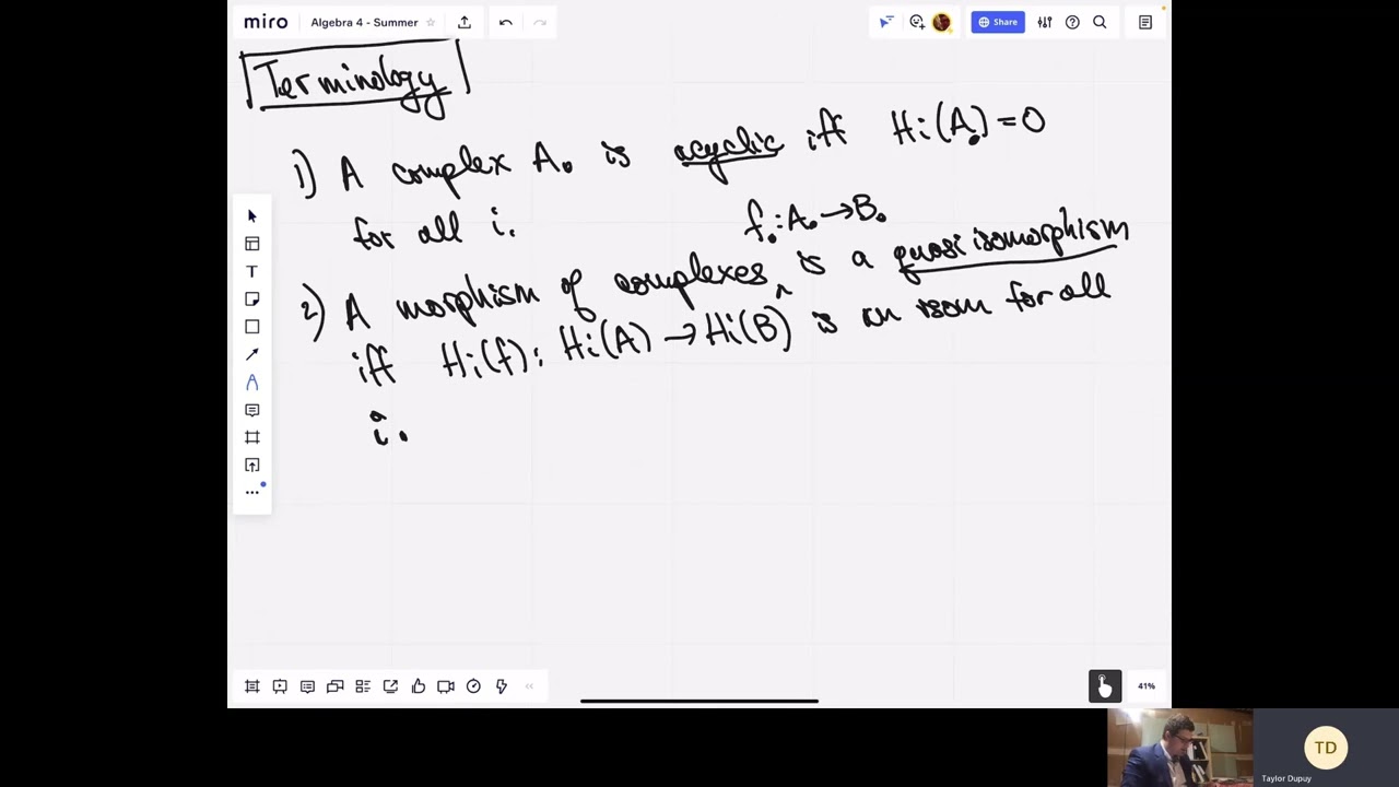 Quasiisomorphism and Acyclicity - May 24, 2021