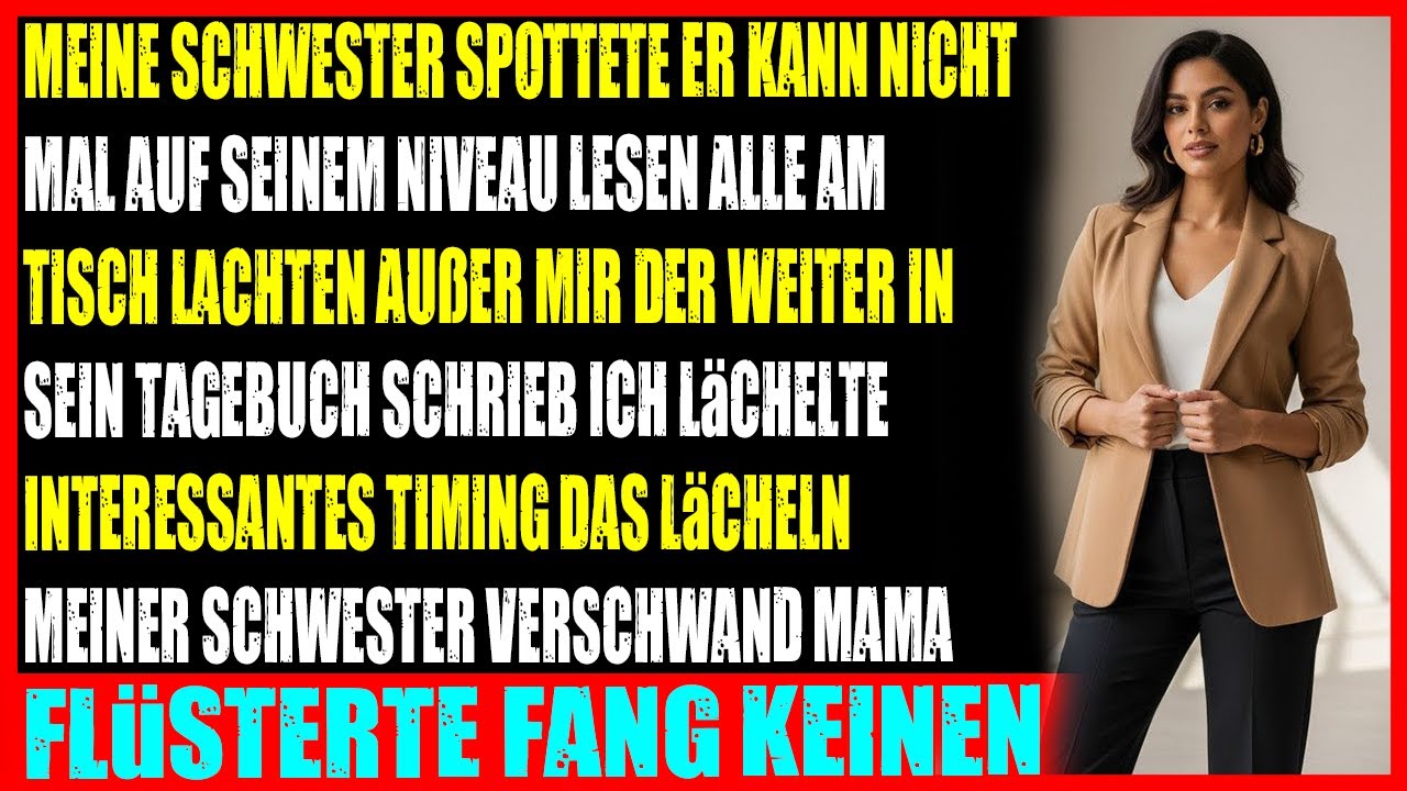 Meine Schwester spottete Dein Sohn kann nicht mal richtig lesen die Familie lachte