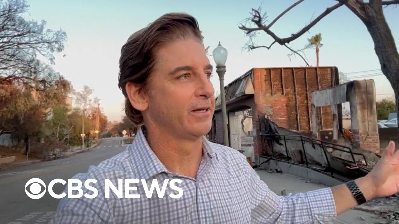 CBS News' Carter Evans returns to his scorched neighborhood burned by L.A. wildfires