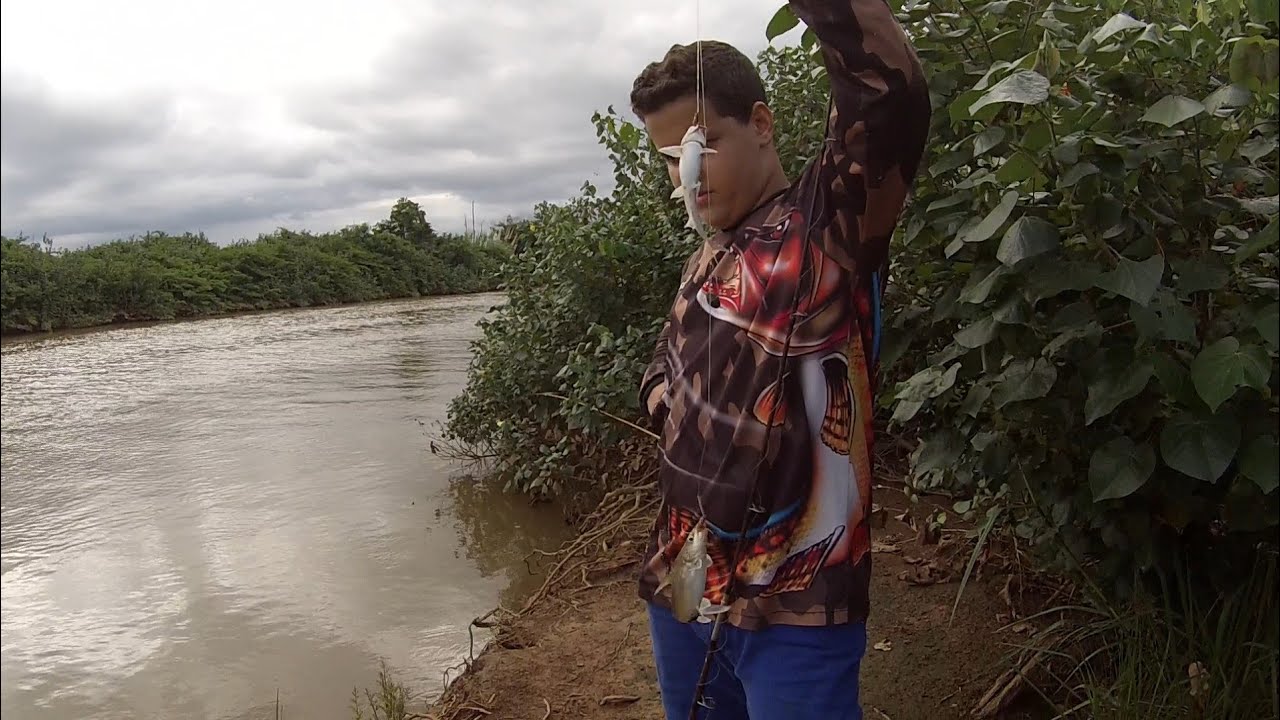 PESCANDO Ca&ccedil;ari NO RIO SANTA MARIA  CARIACICA  ES.
