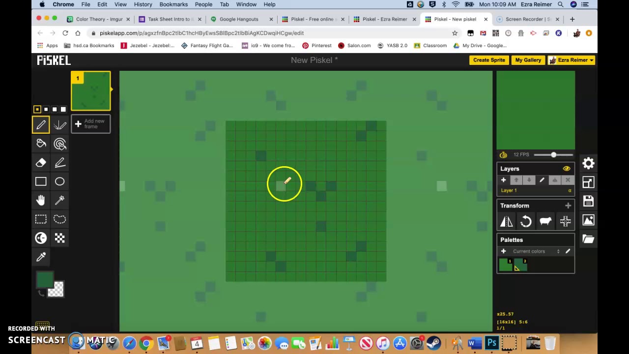 Piskel - Creating Tile Sets - Grass Tile