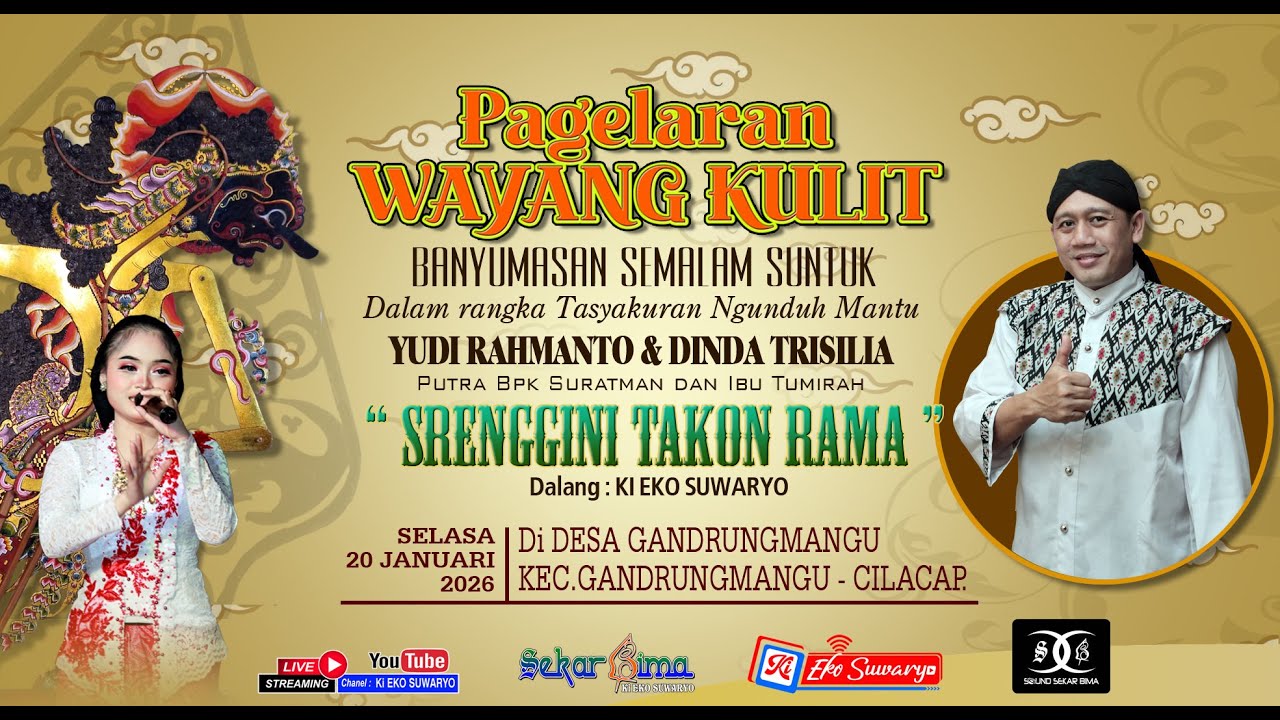 LIVE WAYANG KULIT DALANG EKO SUWARYO LAKON SRENGGINI TAKON RAMA