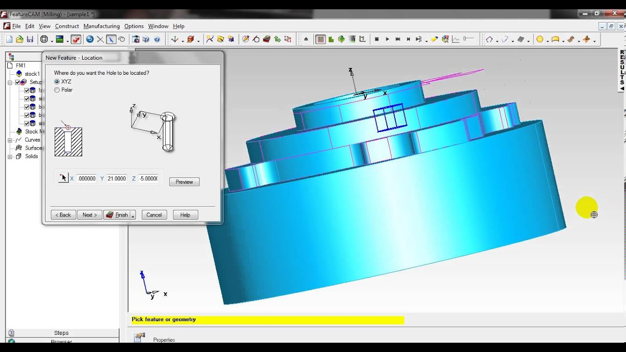 FeatureCAM 2012 Tutorial - Milling (1 of 3)