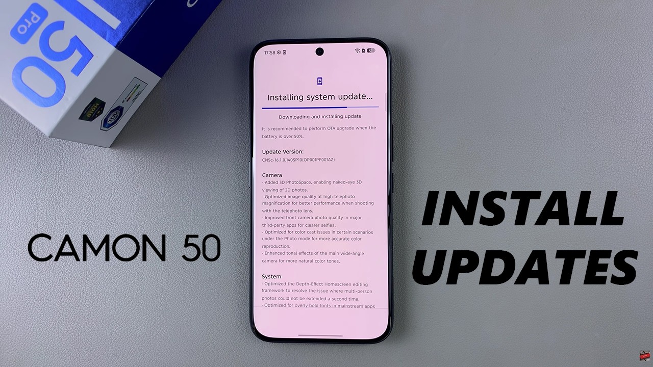 How To Update Tecno Camon 50 Pro
