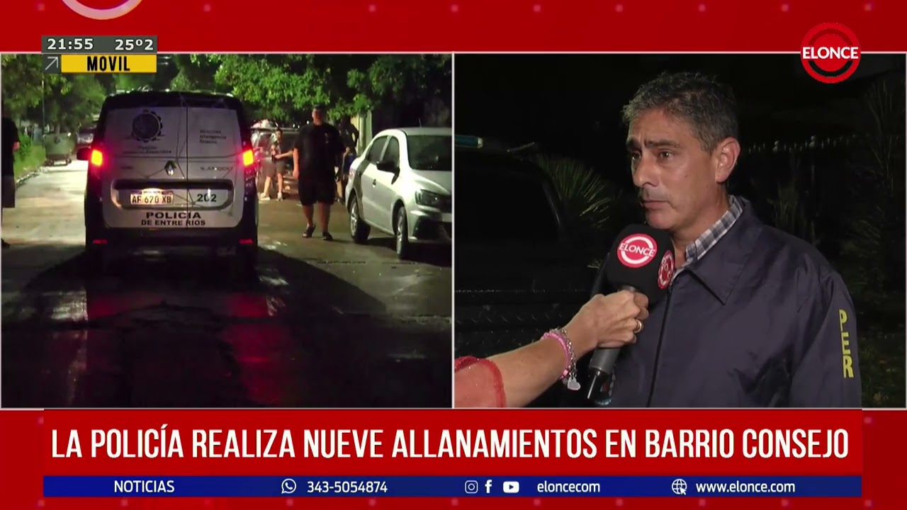 La policía realiza nueve allanamientos en barrio Consejo