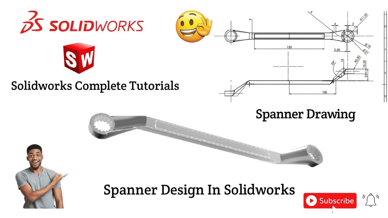 Solidworks Tutorials | How To Design Spanner In Solidworks