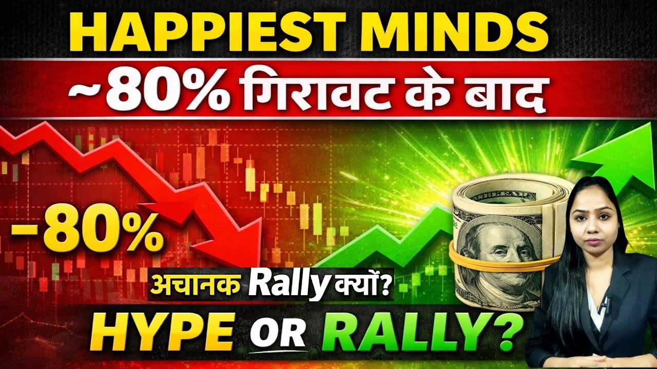Happiest Minds 80% Crash ke baad Rally! why ? पुरा GAME समझो 