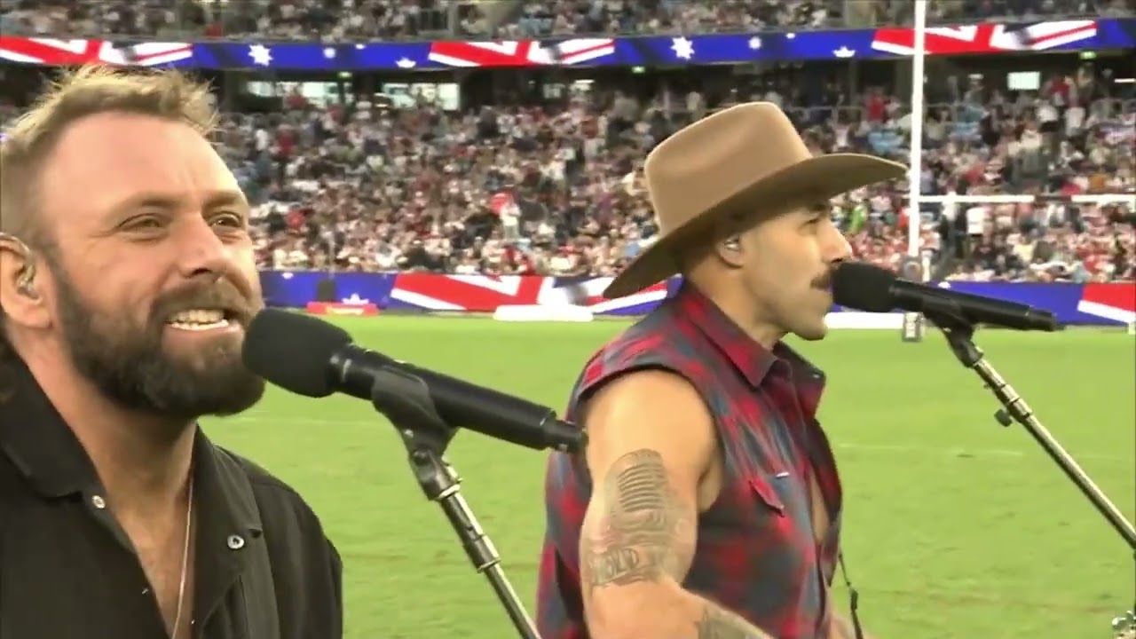 I Am Australian - The Wolfe Brothers ANZAC Day 2024 Roosters Vs Dragons NRL halftime performance.