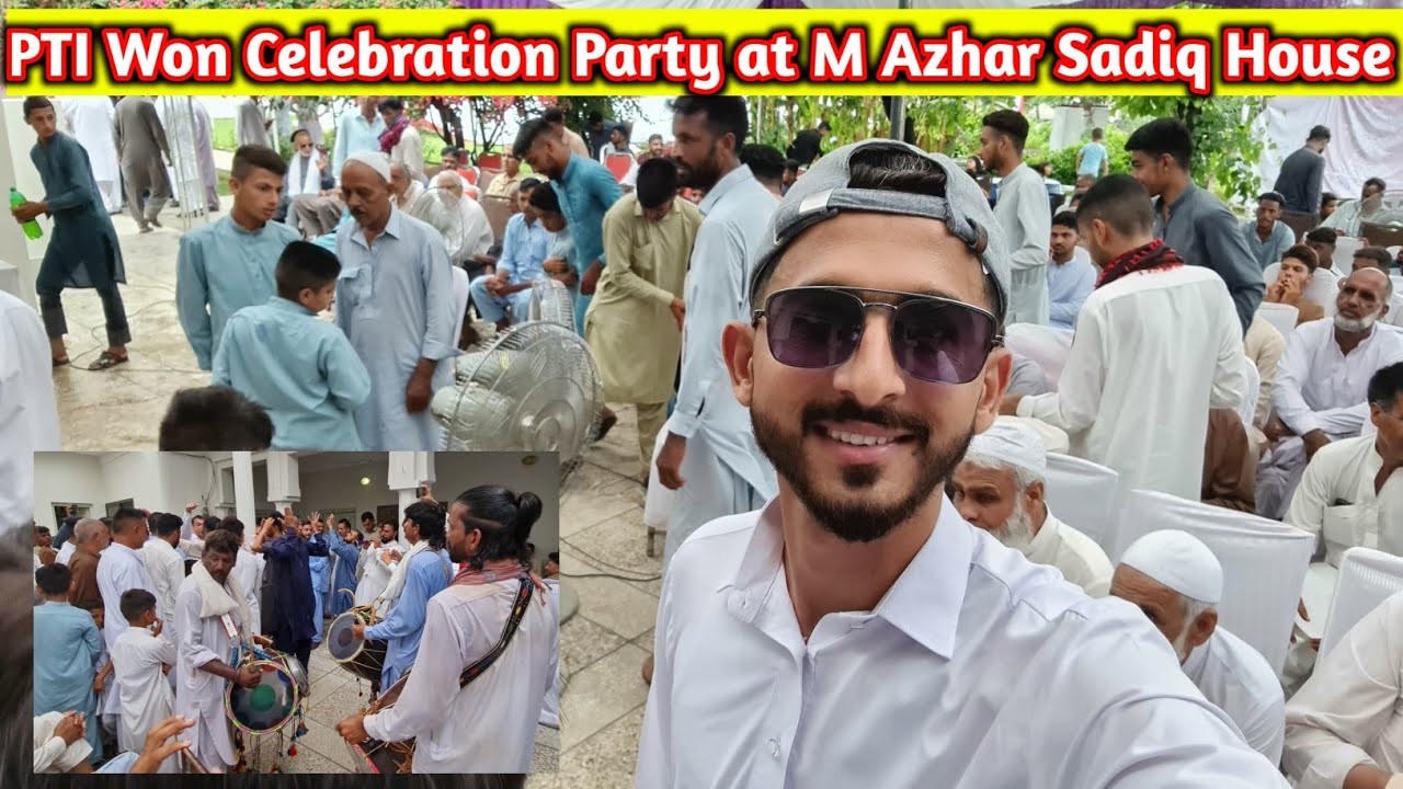 People Celebrate the victory of PTI in Dadyal at the house of Chaudhry Muhammad Azhar Sadiq |