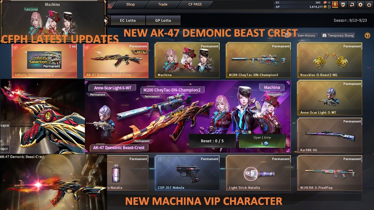 NEW AK-47 DEMONIC BEAST CREST VIP & MACHINA VIP CROSSFIRE PH