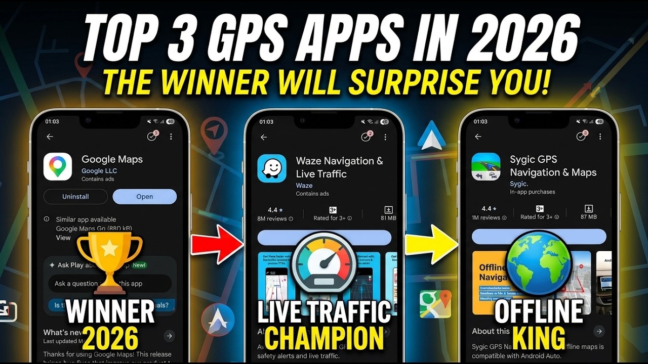 Top 3 GPS Navigation Apps in 2026 | The Winner Will Surprise You