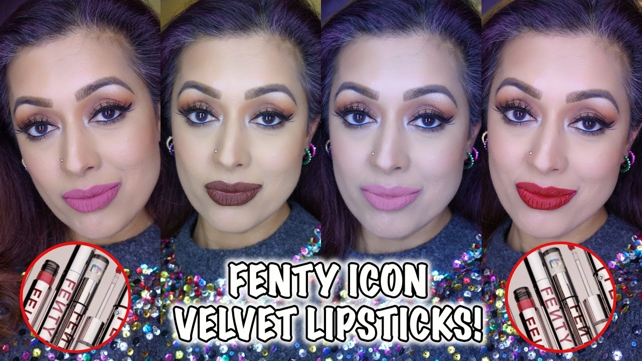 REVIEW & SWATCHES: NEW Fenty Beauty ICON VELVET LIQUID LIPSTICKS!