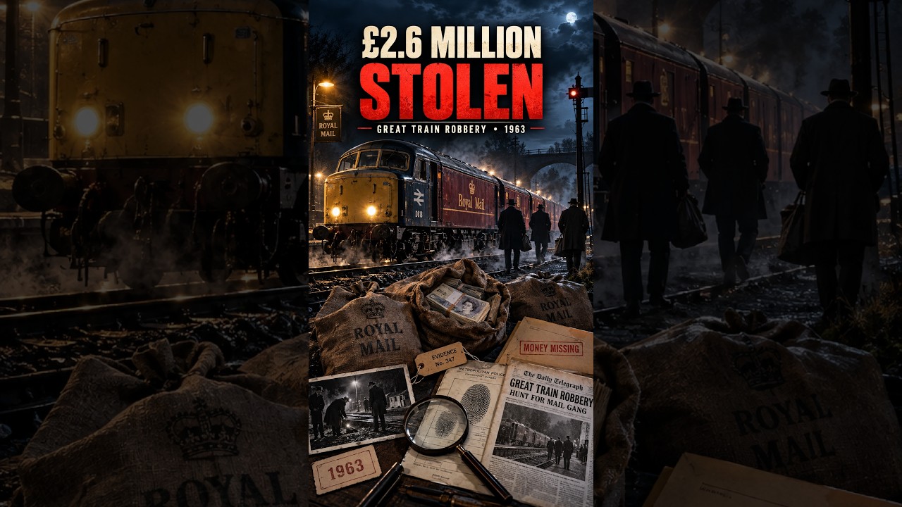 &pound;2.6 Million Stolen From a Train | The Great Train Robbery #shorts  #documentary #history